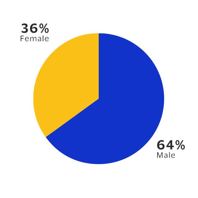 Gender in Global Leadership. See image description for details.